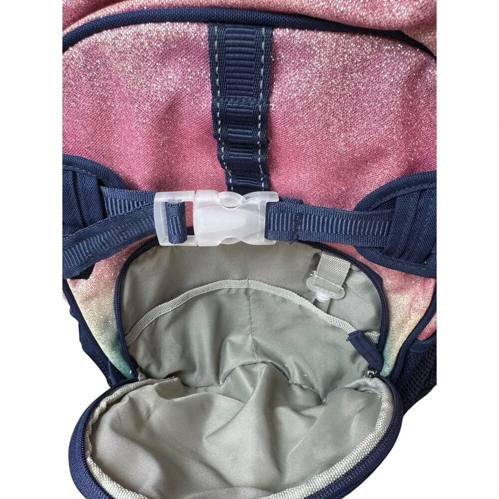 Pottery Barn Kids Large Mackenzie Backpack Rainbow Ombre Sparkle Glitter GUC